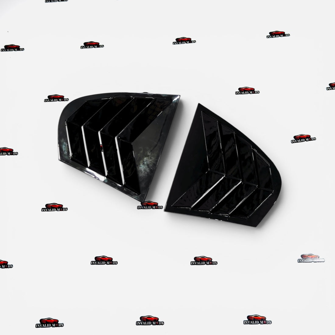 BMW 5 Series E60 Side Window Louvers | Gloss Black ABS Quarter Window Louvers for BMW E60 Sedan