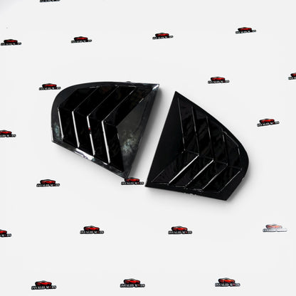 BMW 5 Series E60 Side Window Louvers | Gloss Black ABS Quarter Window Louvers for BMW E60 Sedan