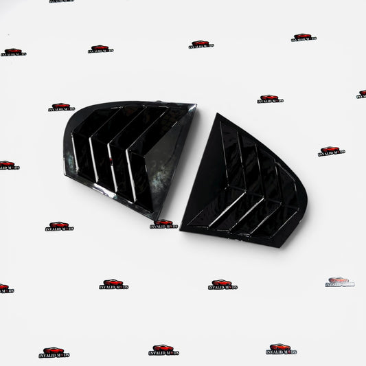 BMW 5 Series E60 Side Window Louvers | Gloss Black ABS Quarter Window Louvers for BMW E60 Sedan