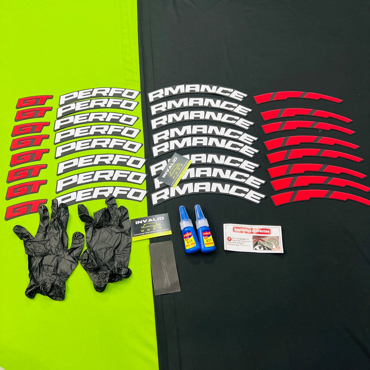 Car Tyre Stickers (Set of 8 for 4 Tyres)