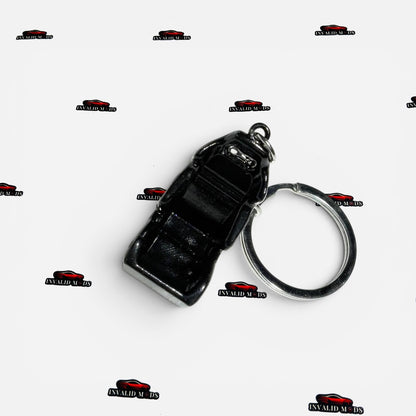Bucket Seat Style Metal Keychain | Racing Seat Automotive Keyring