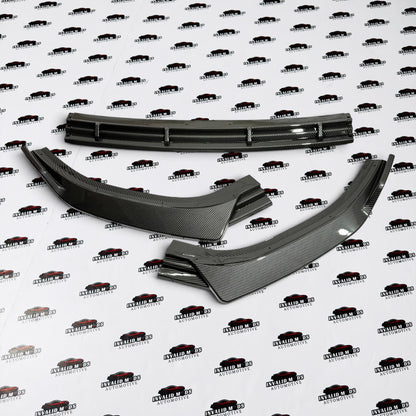 Volkswagen Virtus 3-Piece Front Splitter Kit | Premium Carbon Finish Front Lip Product Description