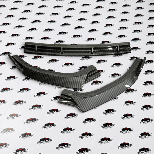 Volkswagen Virtus 3-Piece Front Splitter Kit | Premium Carbon Finish Front Lip Product Description
