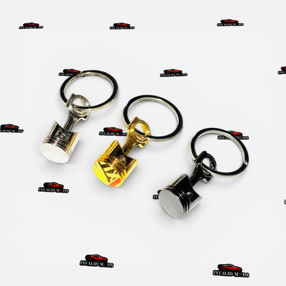 Piston Style Keychain | Functional Metal Engine Piston Keychain