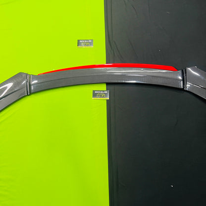Universal 4 Pc Carbon Fiber Front Splitters with Lip | ABS