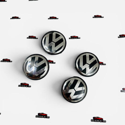 VW Torque Wheel Center Caps 7.7cm | Universal Set of 4 | Premium Aftermarket Replacement
