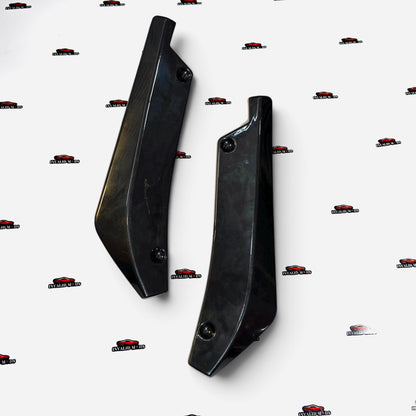 Universal Plain Rear Splitter Set of 2 | Gloss Black | ABS