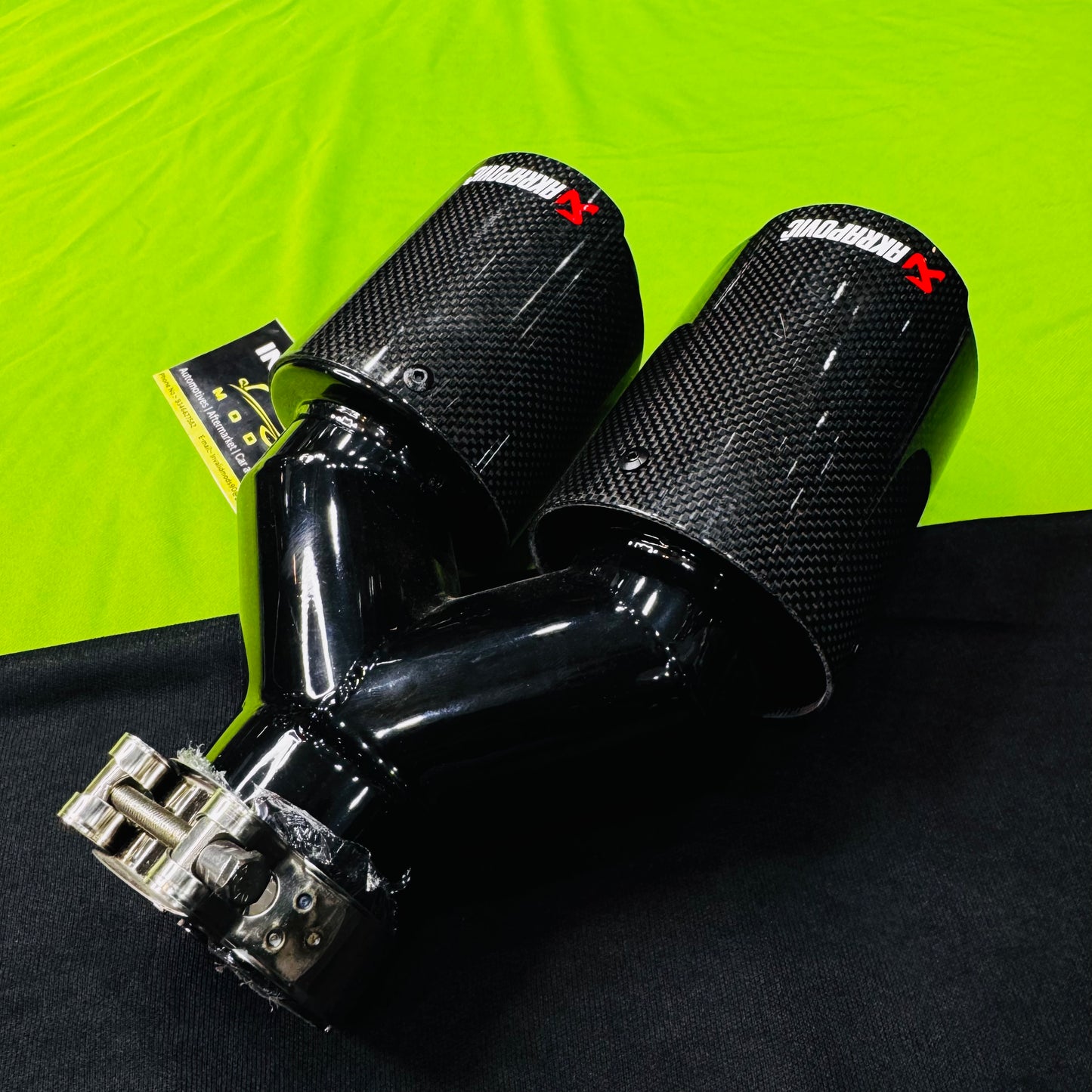Akrapovic Dual Exhaust Tip | Carbon Fiber Akra Dual Tip