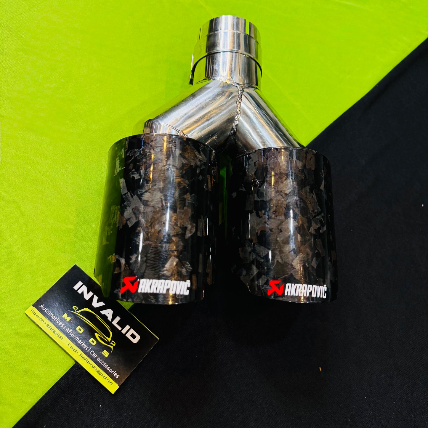 Akrapovic Dual Exhaust Tip | Forged Carbon Akra Dual Tip