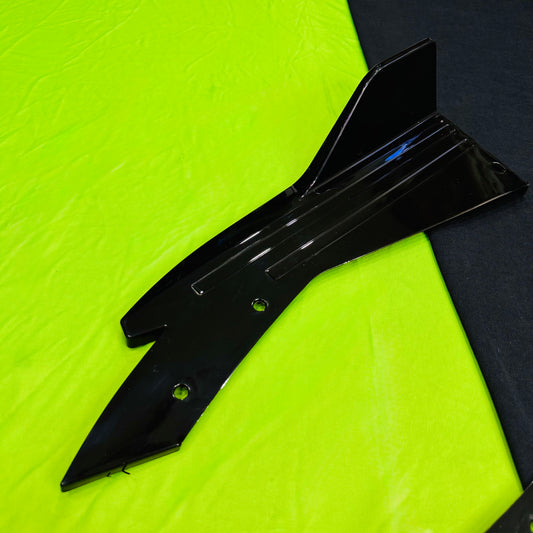 Universal Fish Rear Cut Splitters | Gloss Black | ABS