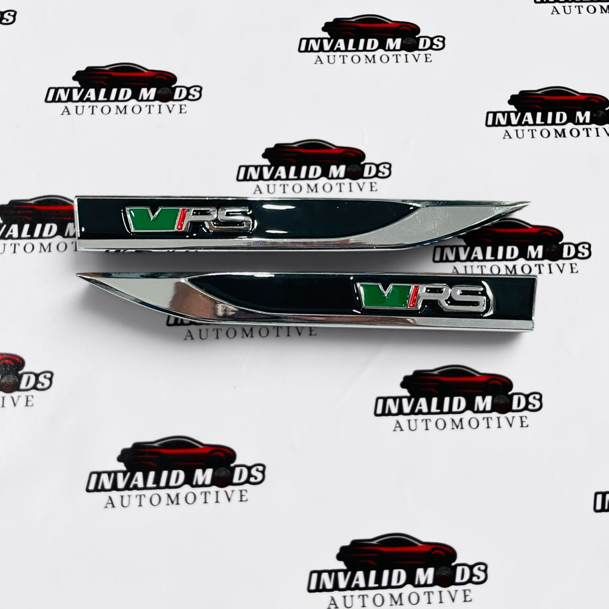 Skoda VRS Side Fender Emblems | Premium Metallic Finish | Set of 2