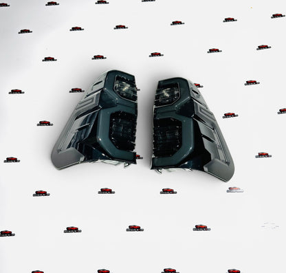 Toyota Hilux RGB Matrix Tail Lights | Full Smoked Finish | Remote Controlled