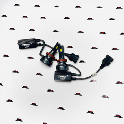 Zimmer M3 LED Headlight (320W) | Universal Aftermarket Car LED Bulb (H4, H7, H8, H9, H11, 9005)