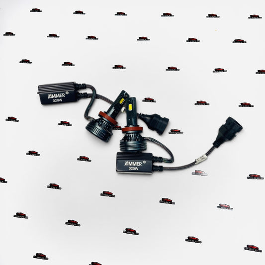 Zimmer M3 LED Headlight (320W) | Universal Aftermarket Car LED Bulb (H4, H7, H8, H9, H11, 9005)