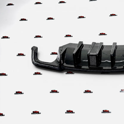 BMW F10 M5 Style Rear Diffuser with F1 LED Light | Sporty Rear Bumper Upgrade