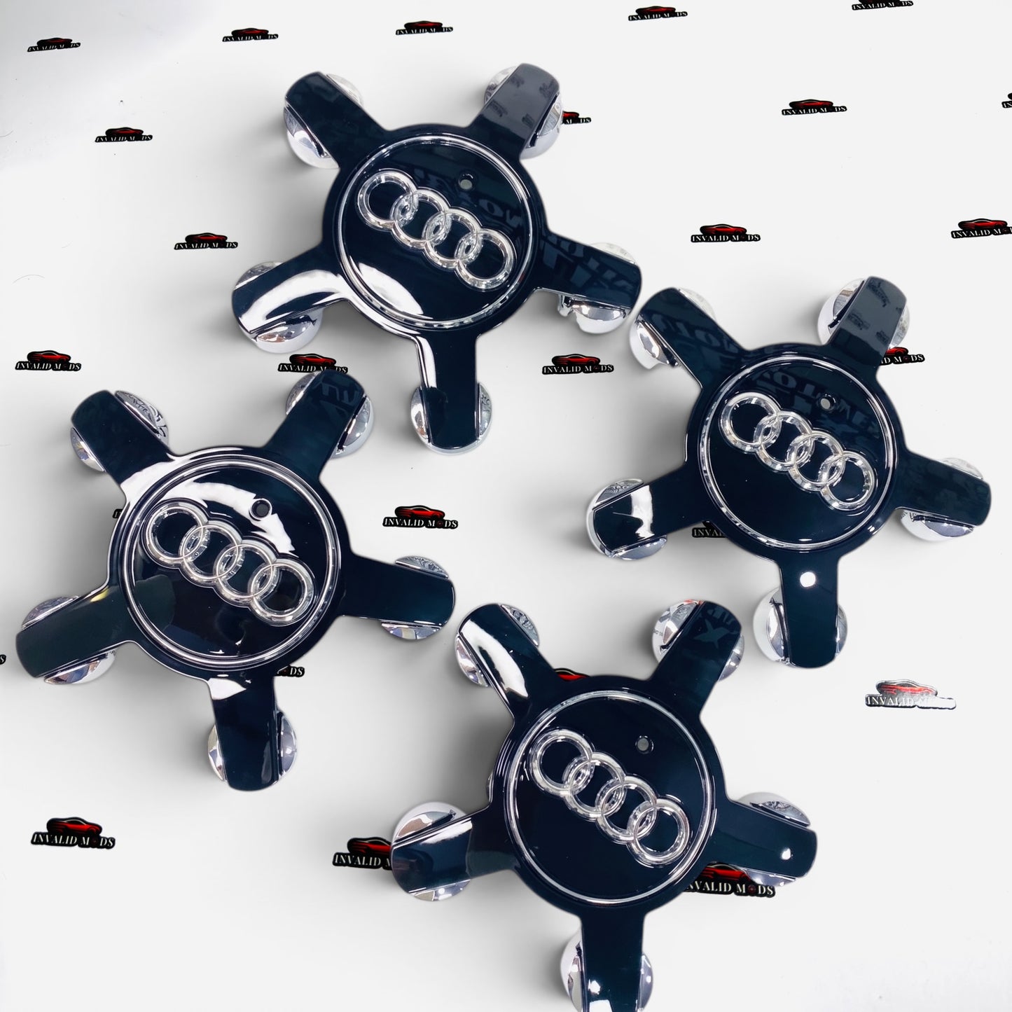Audi Star Wheel Center Caps – Premium Aftermarket Replacement Set for Audi Wheels