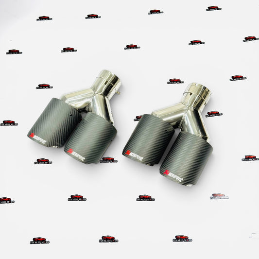 Akrapovic Dual Exhaust Tip | Matte Carbon Finish