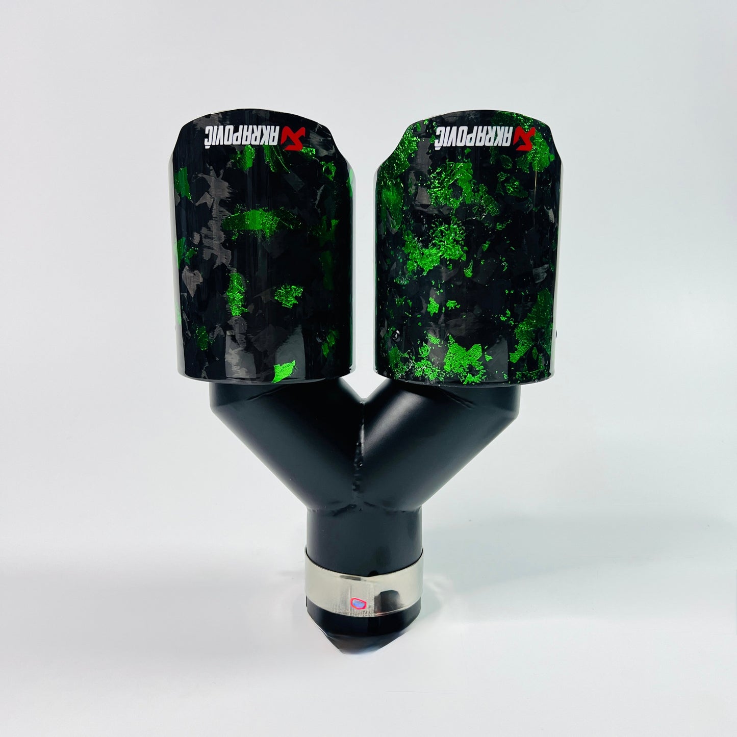 Akrapovic Dual Exhaust Tip – Green Forged Carbon | Universal Performance Upgrade