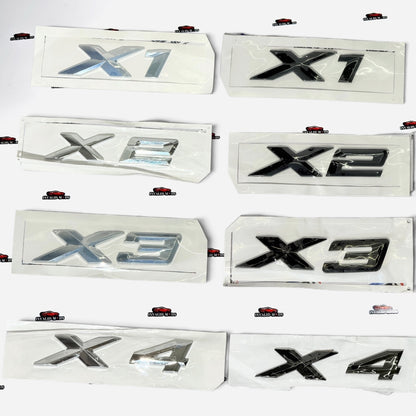 BMW X Series Rear Emblems | OEM Style Badge | Compatible with X1, X2, X3, X4, X5, X6 & X7