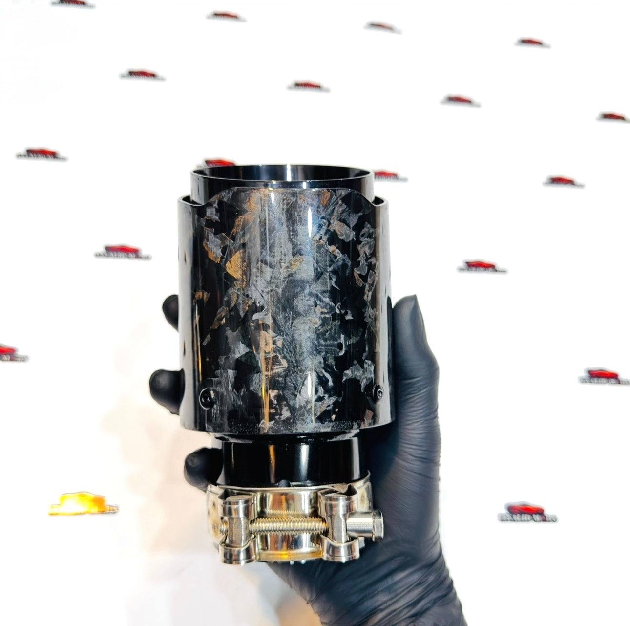 Akrapovic Single Exhaust Tip – Black Forged Carbon Finish