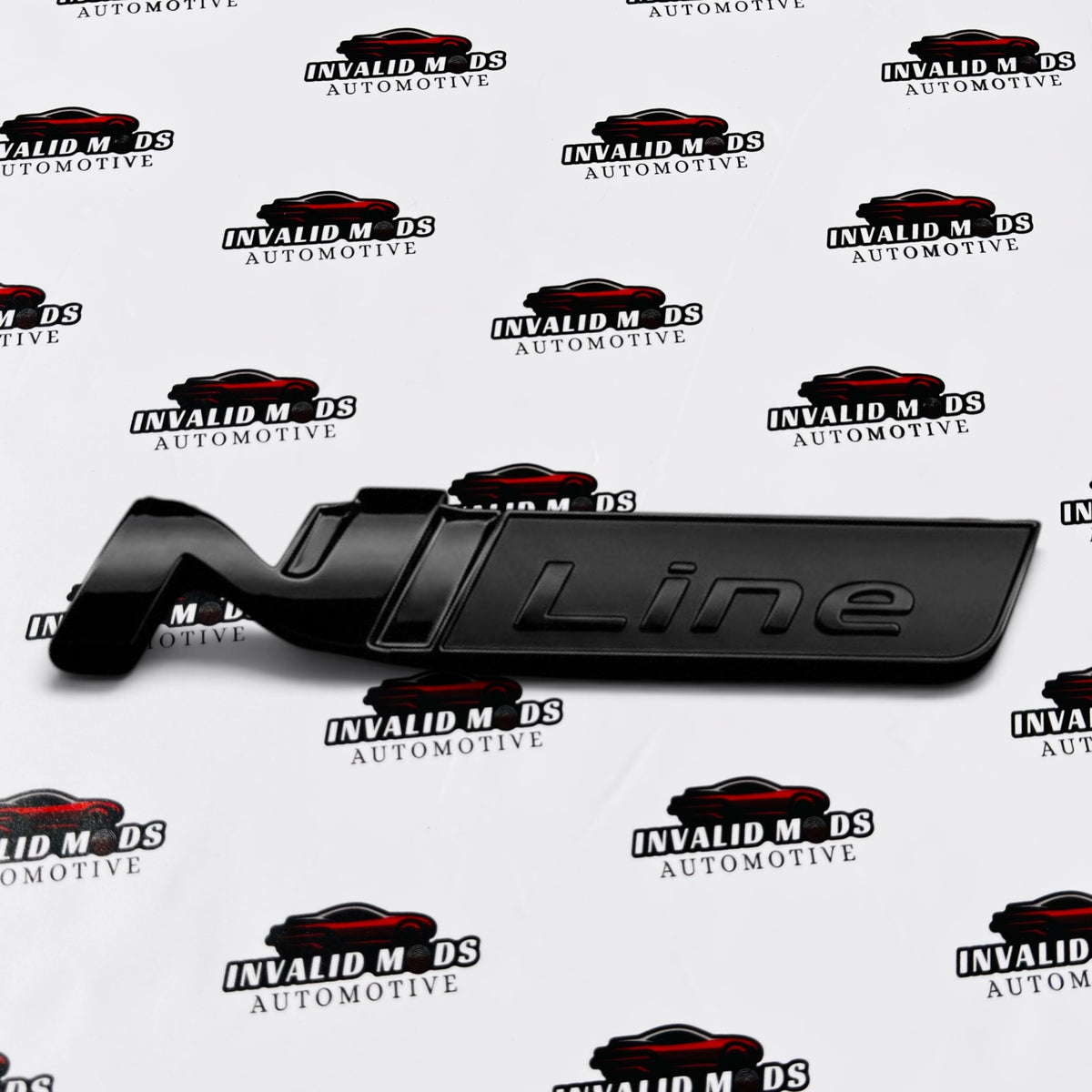 N Line Metal Emblem Badge | Universal Aftermarket Monogram Sticker
