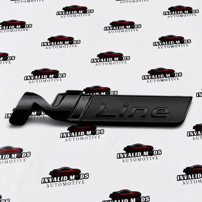 N Line Metal Emblem Badge | Universal Aftermarket Monogram Sticker
