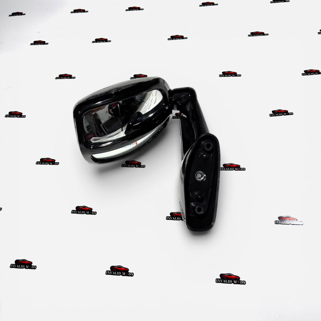 Toyota Fortuner Wide Angle Side Mirrors | Gloss Black & White (Old Models)