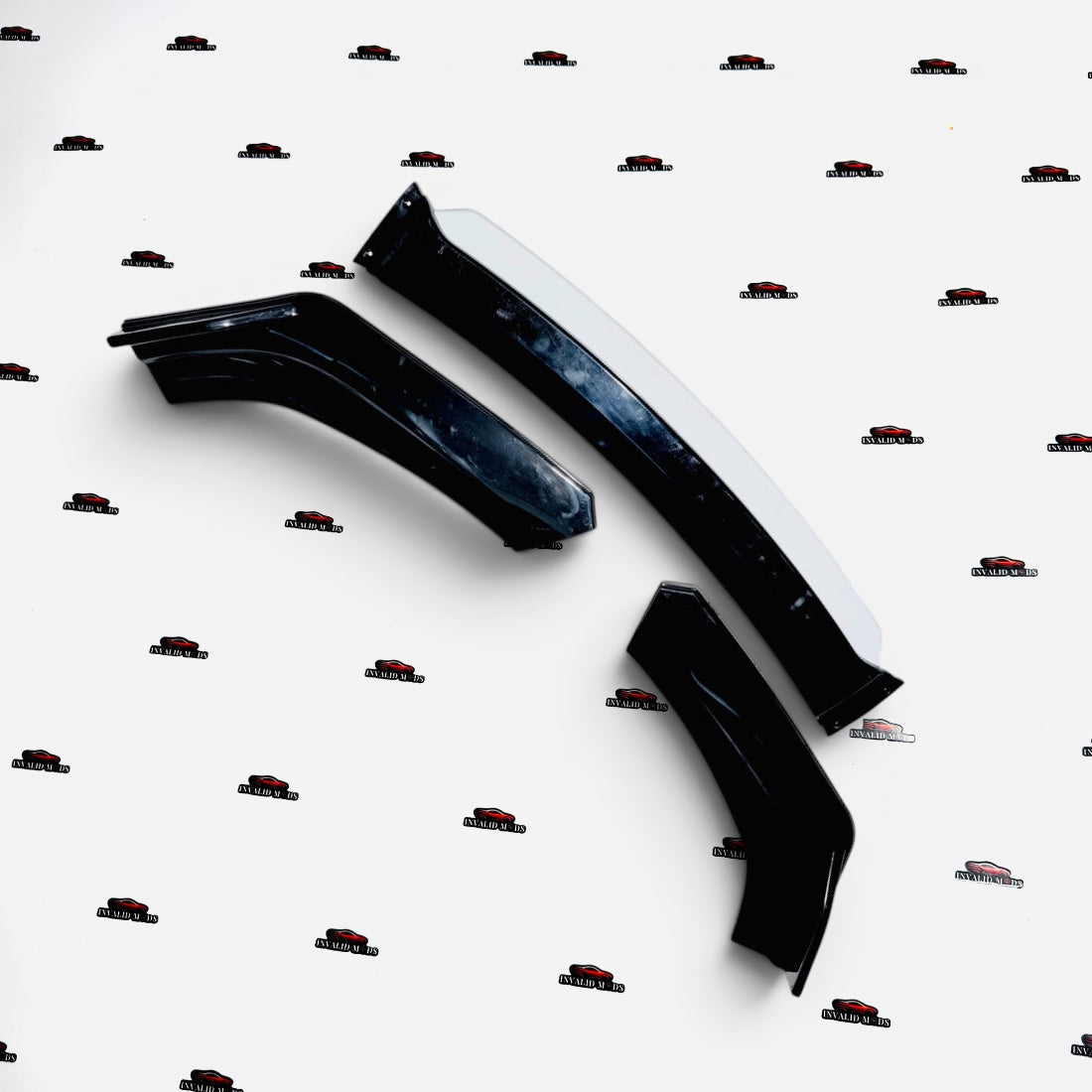 Universal White Lip Splitter Kit Set of 4 | Sporty Front Bumper Canards