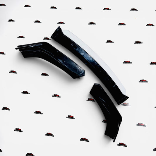 Universal White Lip Splitter Kit Set of 4 | Sporty Front Bumper Canards
