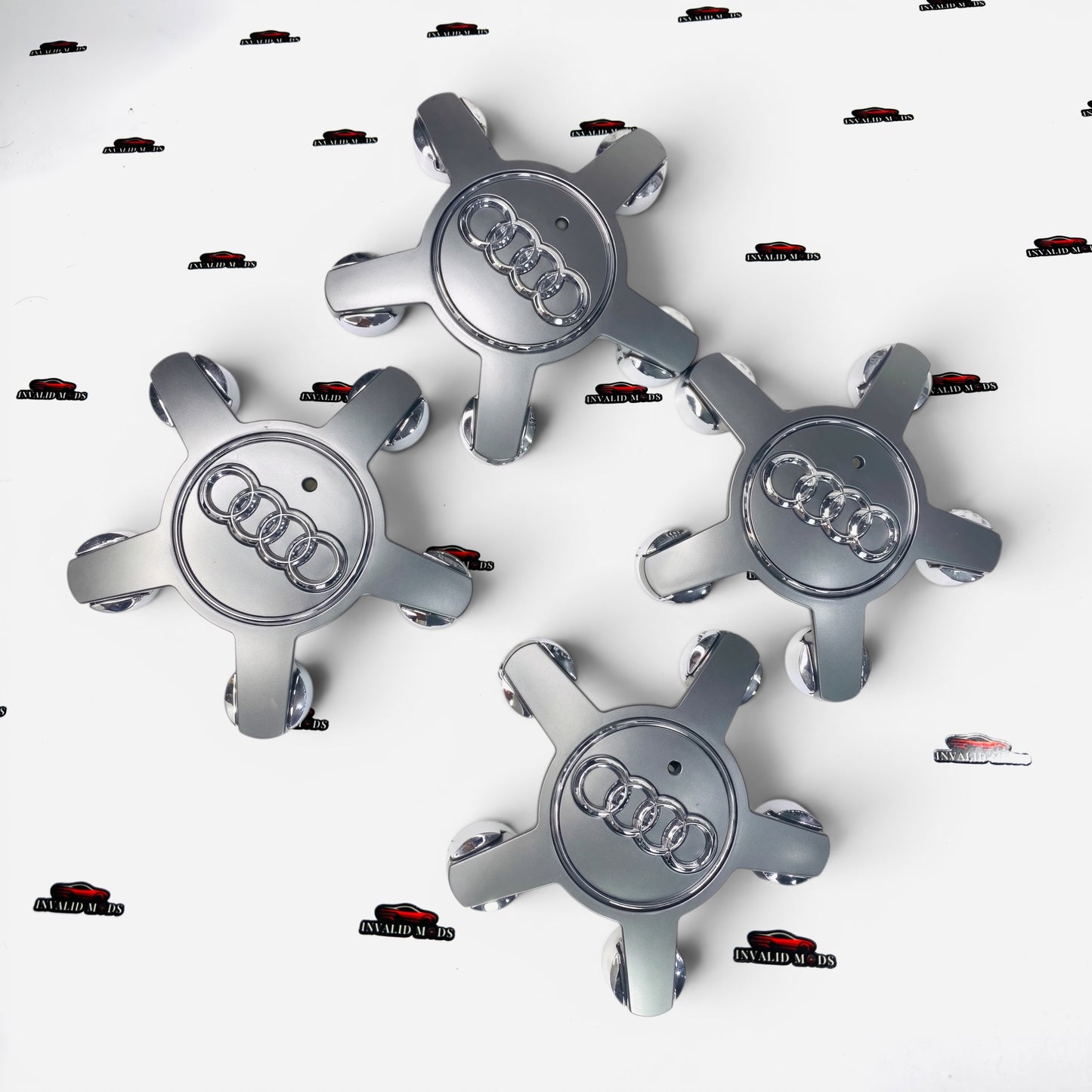 Audi Star Wheel Center Caps – Premium Aftermarket Replacement Set for Audi Wheels
