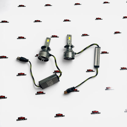 Zimmer AI Smart LED Headlights | App-Controlled Dual Colour LED Bulbs | Multi-Plug Universal Fit