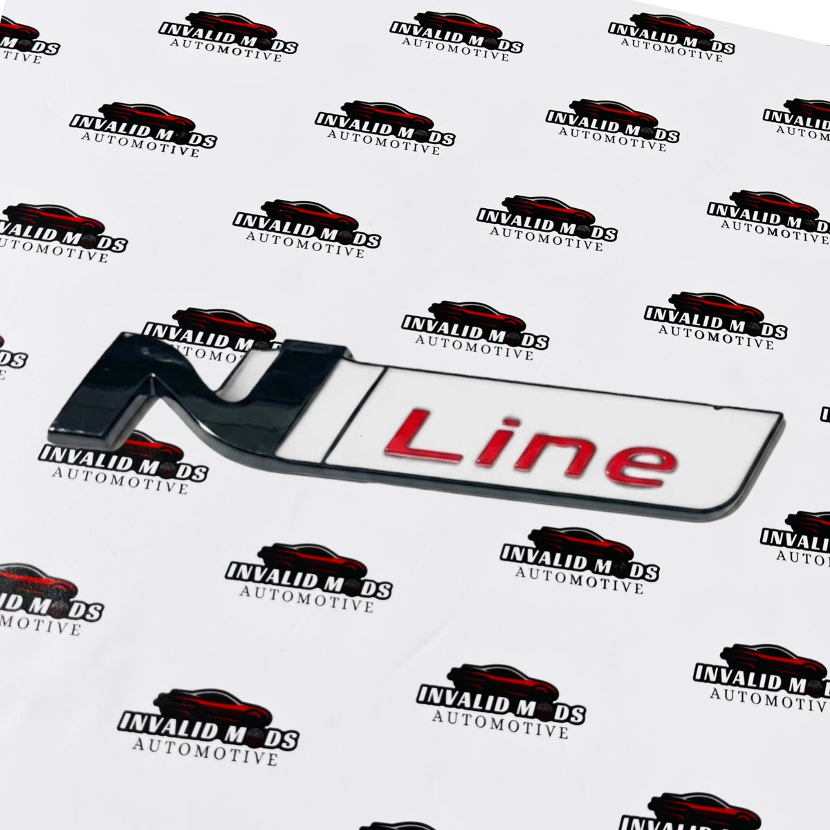 N Line Metal Emblem Badge | Universal Aftermarket Monogram Sticker