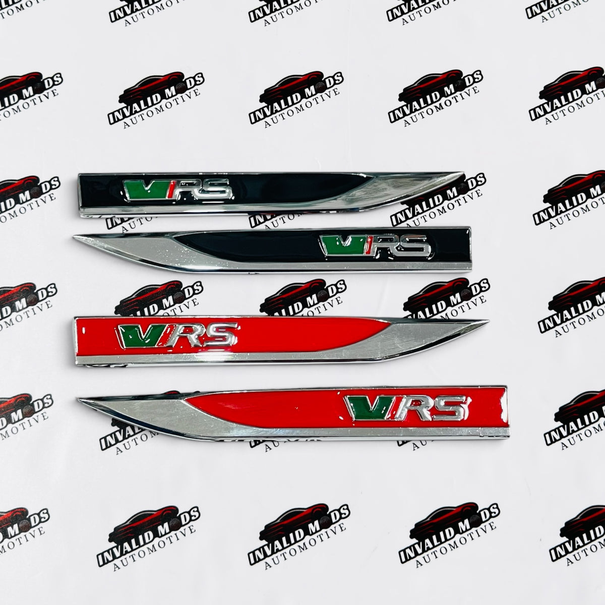 Skoda VRS Side Fender Emblems | Premium Metallic Finish | Set of 2
