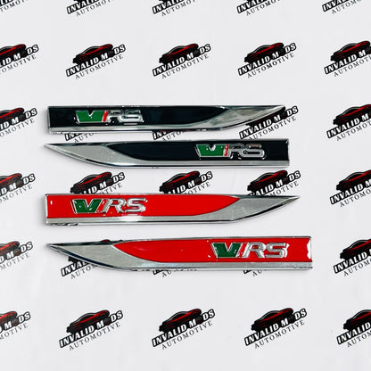 Skoda VRS Side Fender Emblems | Premium Metallic Finish | Set of 2