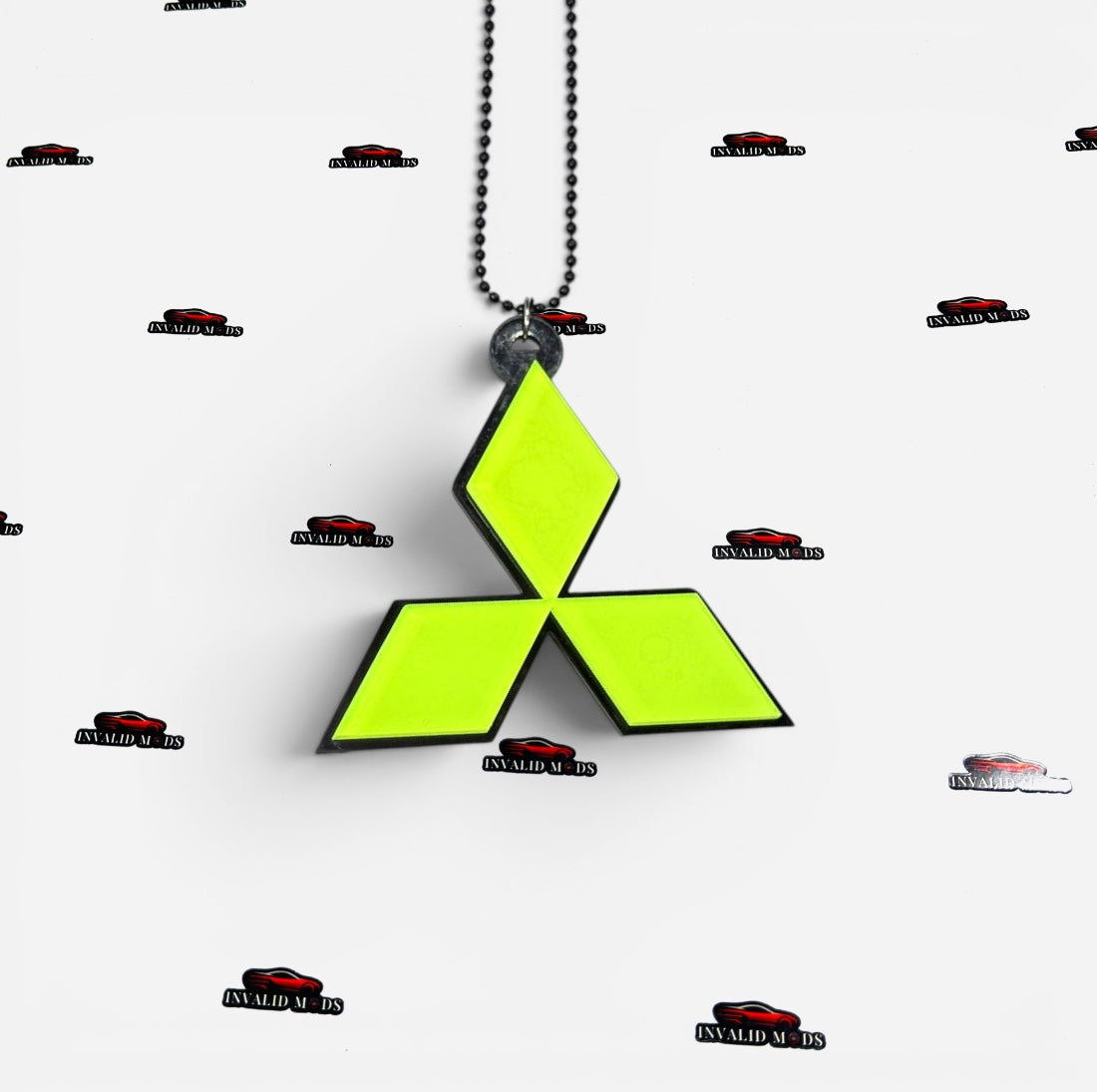 "Fluorescent Green Car Mirror Hanging – Stylish Interior Car Accessory for Modern Vehicles"