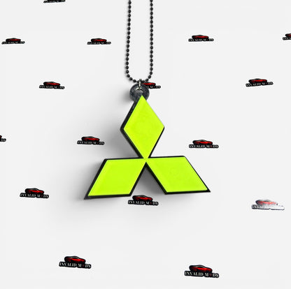 "Fluorescent Green Car Mirror Hanging – Stylish Interior Car Accessory for Modern Vehicles"