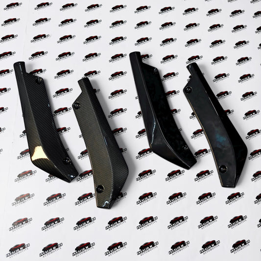 Universal Plain Rear Splitter Set of 2 | Gloss Black | ABS