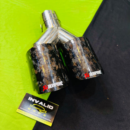 Akrapovic Dual Exhaust Tip | Forged Carbon Akra Dual Tip