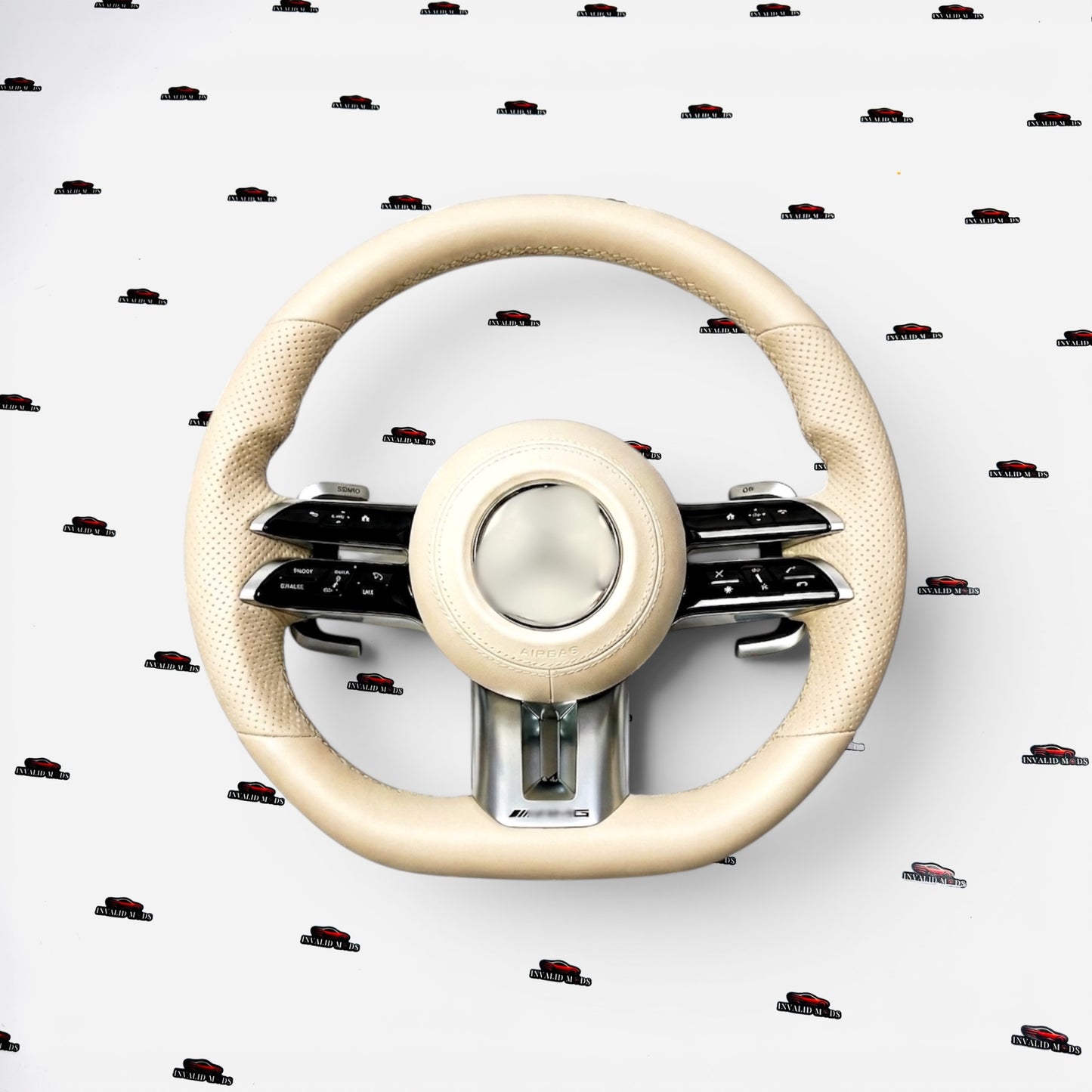 Mercedes-Benz AMG Beige Steering Wheel | Premium Aftermarket Fit Upgrade