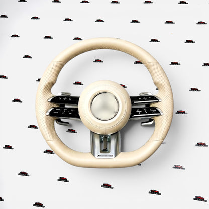 Mercedes-Benz AMG Beige Steering Wheel | Premium Aftermarket Fit Upgrade