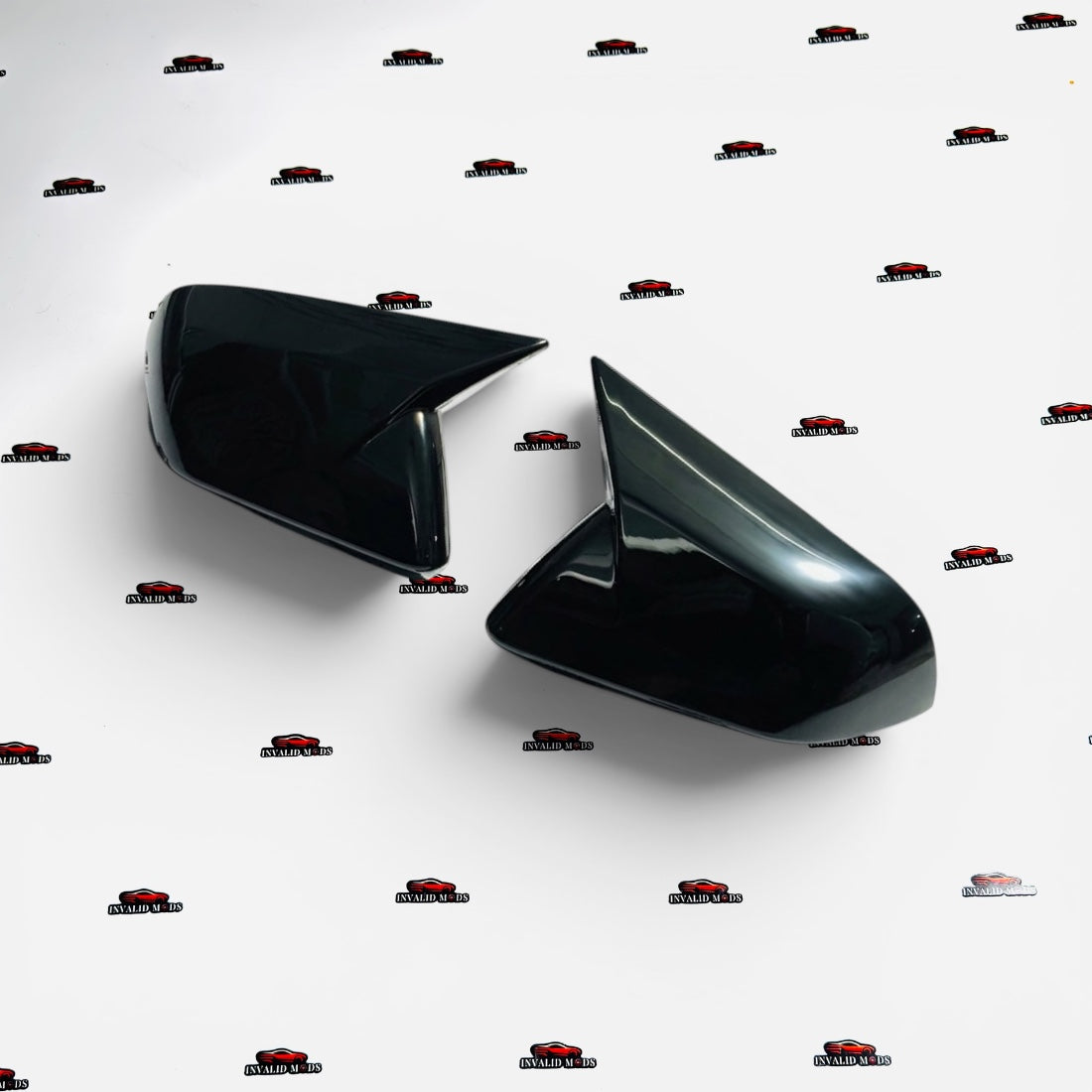 Ford Mustang 2016-2023 Batman Style Mirror Covers | Gloss Black ABS Side Mirror Caps