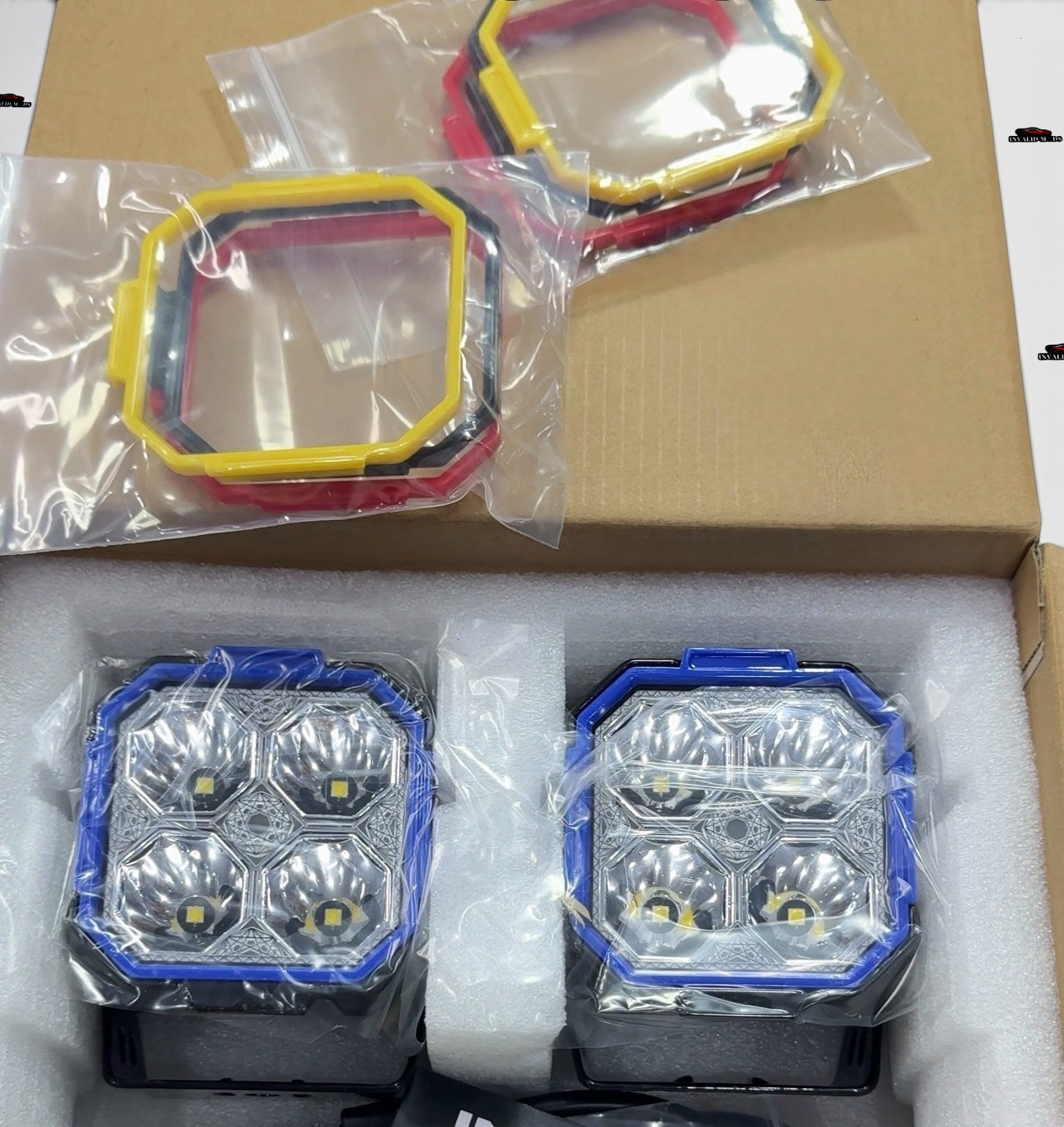Universal Off-Road LED Driving Lights – High-Intensity Multi-Ring Auxiliary Lamps (Pair)