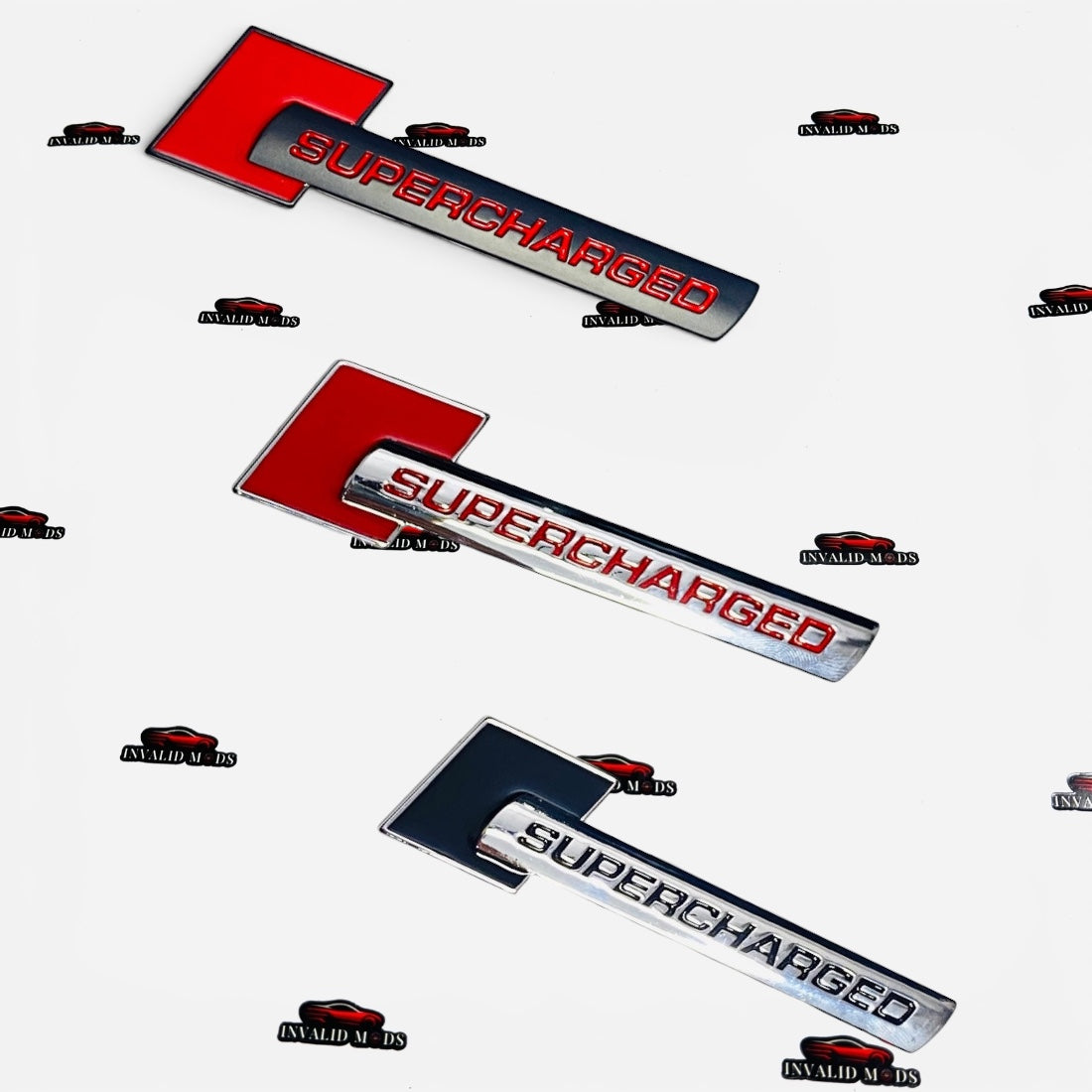 Supercharged 3D Metal Emblem Badge – Universal Car Sticker for Exterior Styling