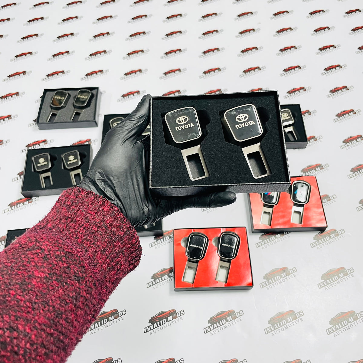 Seat Belt Buckle Clips (Pair) | Fits BMW,Mercedes,Audi,Toyota,Honda,Suzuki,Hyundai & kia