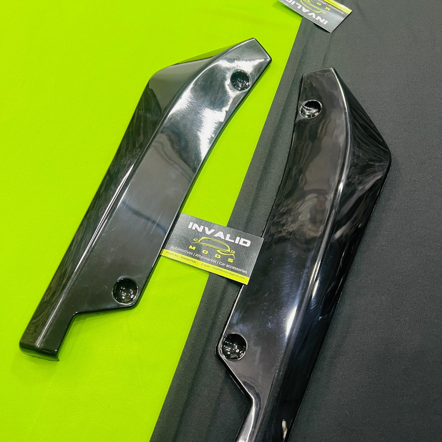 Universal 4 Pc Rear Diffuser | Gloss Black | ABS