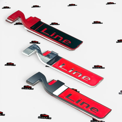 N Line Metal Emblem Badge | Universal Aftermarket Monogram Sticker