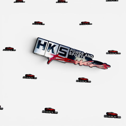 HKS Power & Sports Aluminum Sticker – Universal Car Emblem Badge