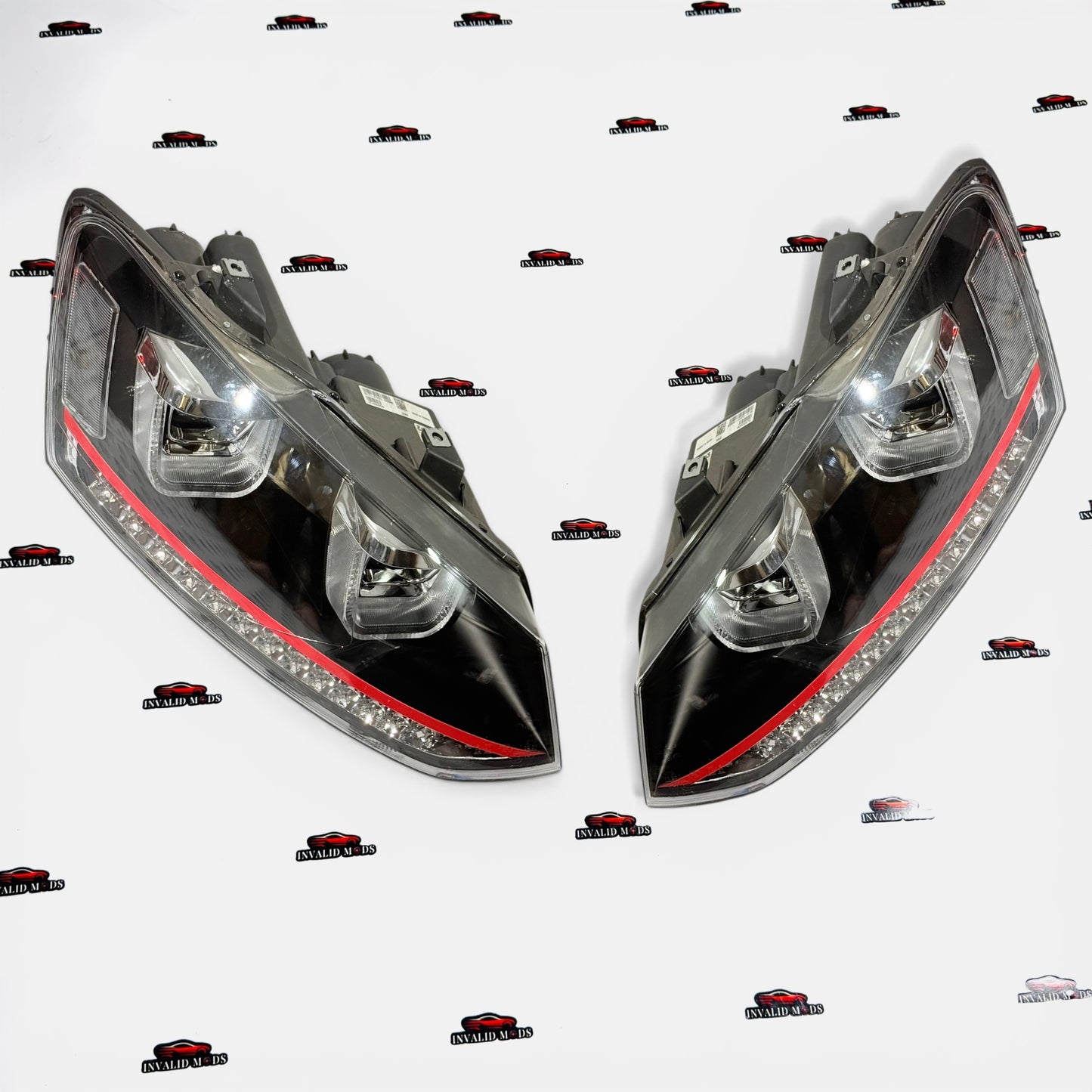 Volkswagen Polo UU Style Red Line Projector Headlights – Aftermarket LED Headlamp Upgrade