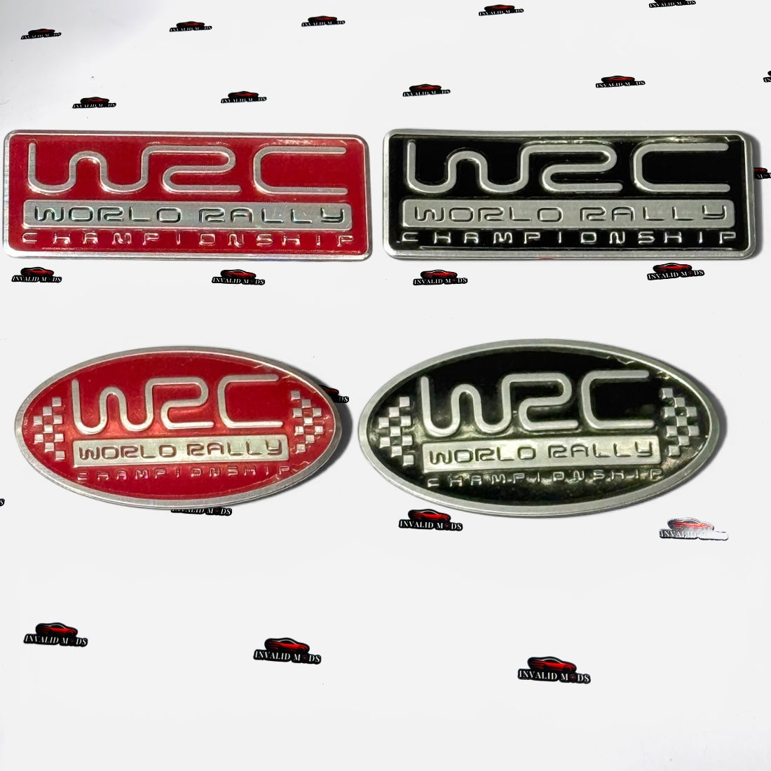 WRC Stickers for Cars | Rally Racing Decals in Black & Red Color Options