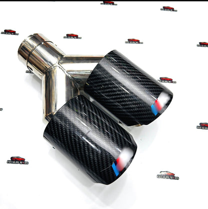 BMW M Style Dual Exhaust Tip – Carbon Fiber Finish, Sport Look